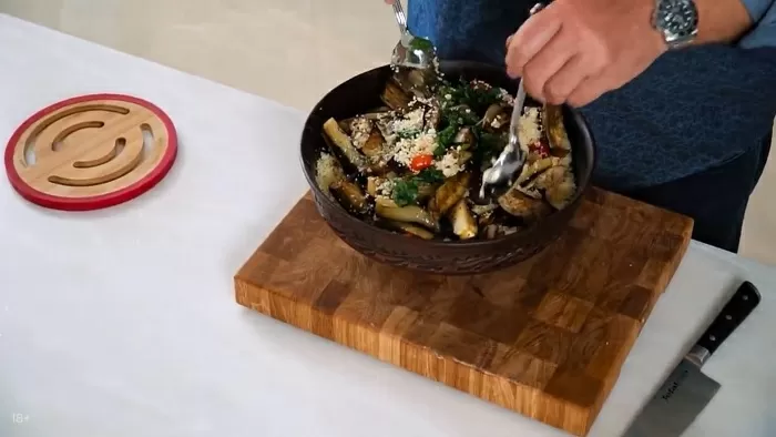 Кускус с баклажанами - рецепт от Константина Ивлева