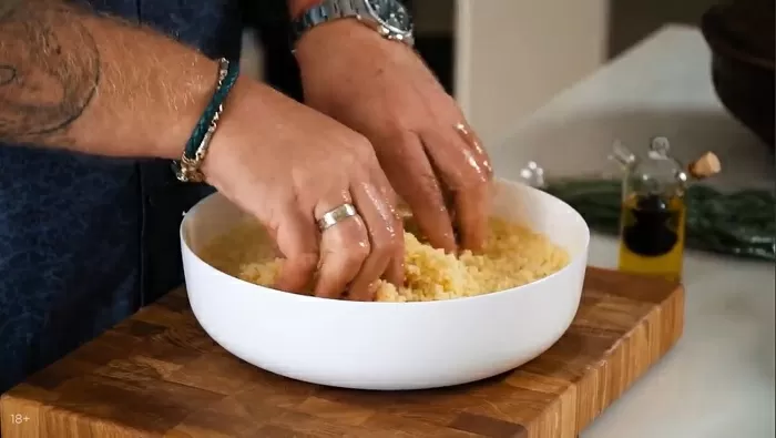 Кускус с баклажанами - рецепт от Константина Ивлева