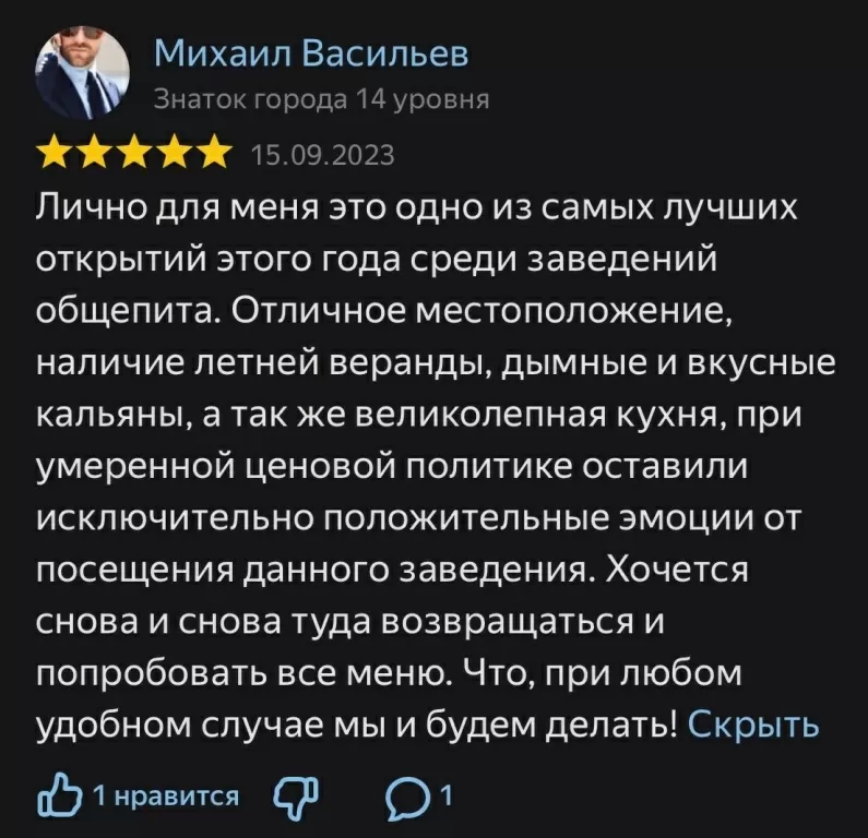 А что с заведением Наше место стало после программы?
