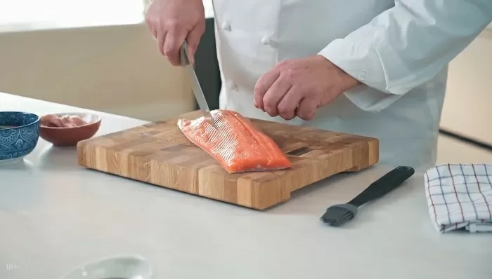 Форель с беконом и фасолью - рецепт от Константина Ивлева