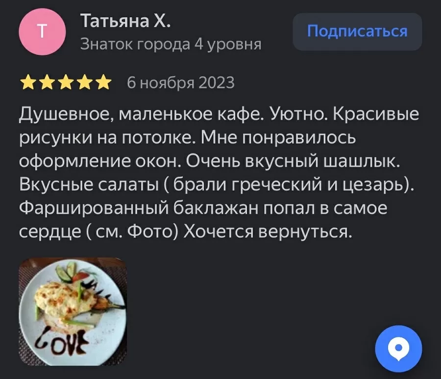 А что с заведением Баклажан стало после программы?