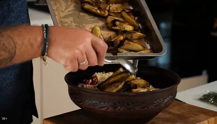 Кускус с баклажанами - рецепт от Константина Ивлева