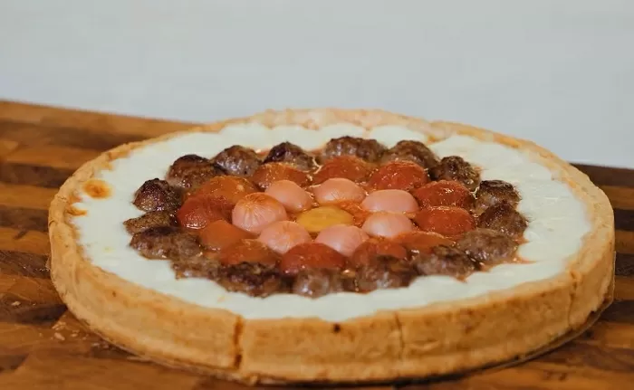 Пирог с сыром и фрикдельками - рецепт от Константина Ивлева