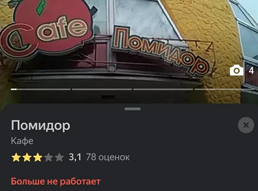 А что с заведением Помидор стало после программы?