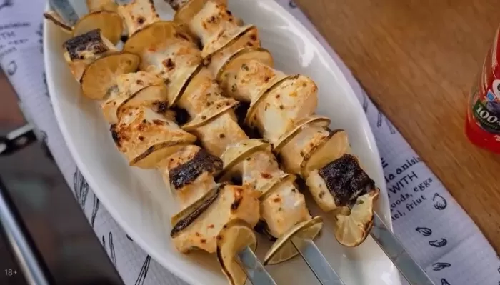 Шашлык из зубатки - рецепт от Константина Ивлева