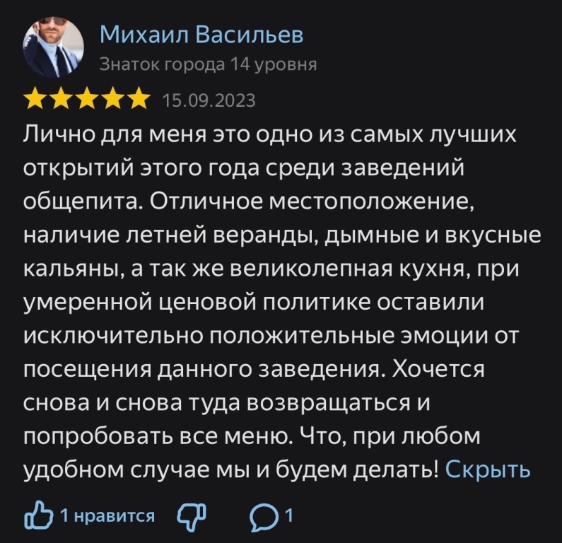 А что с заведением Наше место стало после программы?